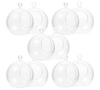 DOITOOL 10 Pièces Suspendus Photophore Bougie Hoder Globe en Verre Suspendu Orbes Plantes Terrariums Bougeoir de Mariage Chandelier pour Ornements de Noël Pièce Maîtresse de Fête