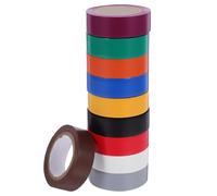 DOITOOL 10 Rouleaux Ruban Isolant Électrique PVC 10 Rouleaux 10m pour | Protection Multicouche, Organisation des Câbles, Repérage Facile des Fils, Forte Adhérence, Usage Automobile