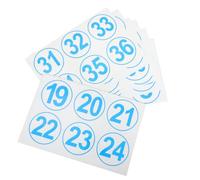DOITOOL 18 Feuilles Étiquettes Autocollantes Rondes Bleues pour Sol en Classe, Stickers Numériques Grand Format, Usage Polyvalent et Design Flexible pour Préscolaire et Élèves