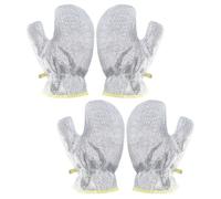 DOITOOL 2 Paires Moufles de Nettoyage Cuisine Imperméables en Pvc Double Couche et Boucle Suspendue, Protection des Mains Facile pour Enlever Taches Cuisine Couleur Aléatoire