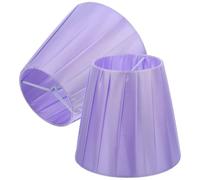 DOITOOL 2 Pièces Abat-jours en Tissu Plissé pour Lampadaire et Lampe de Table, Remplaçables, Couleur Pourpre, pour Éclairage de Chambre et Style Décoratif Élégant