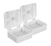 DOITOOL 2 Pièces Boîte de Jonction pour Caméra Extérieure Boîtier D'installation de Caméra de Sécurité Plastique Blanc 4,5x3,8x2 Pouces Dôme Maisons et Intérieur