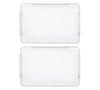 DOITOOL 2 Pièces Boîte de Protection Transparente pour Livres et Bibles | Plastique Résistant à L’usure, Style Vintage, pour Étagère ou Voyage, Effet Clair et Discret