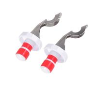 DOITOOL 2 Pièces Bouchon de Bouteille de Vin Réutilisable en Silicone et Acier Inoxydable Argenté Ouverture Bière et Étanchéité Cuisine