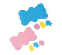 DOITOOL 2 Pièces Coussin de Bain en Éponge Antidérapant, Stable | Forme Contour Cartoon, Nettoyage Facile et Séchage Rapide, pour Bassin et Peau Sensible des Garçon Fille