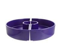 DOITOOL 2 Pièces Demi-Cercle Jardinière Bleu, Trou pour Parasol Plastique