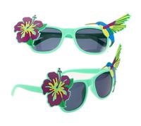 DOITOOL 2 Pièces Lunettes de Soleil Hawaïennes Légères Design Unique pour Accessoires Plage et Sandales Femme, pour Beach Party et Décoration été Tropicale