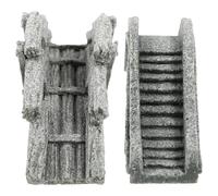 DOITOOL 2 Pièces Pont de Simulation en Grès pour Micro-Paysage Décoratif | Décoration Tridimensionnelle Réaliste, pour Pot de Fleurs et Extérieur, Style Adorable et Soigné