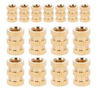 DOITOOL 20 Pièces Insert Fileté en Cuivre à Encastrer M5x10x7mm Filetage Femelle, Facile à Installer et Pratique pour Moulage par Injection ou Impression 3d
