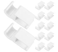 DOITOOL 20 Pièces Porte-stylo Adhésif Blanc en Plastique Portable pour Tableau Blanc, Pince à Crayon Pratique pour Salle de Réunion ou Salle de Classe