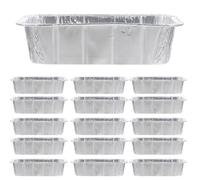 DOITOOL 20pièces Lot de Barquettes Jetables Aluminium Épais pour Cuisson Gâteau Toast Vaisselle Alimentaire Pratique et Sûre sans Couvercle