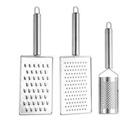 DOITOOL 3 Pièces Râpe Multifonction en Acier Inoxydable pour Légumes et Radis avec Lames Moyennes et Grossières, Zesteur Pratique pour Préparation de Repas Cuisine