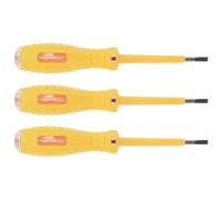 DOITOOL 3 Pièces Tournevis Testeur de Tension, Détecteur de Tension Portable 100-500v, Cuivre et Plastique, Jaune, pour Démontage et Serrage de Vis, Usage Électrique