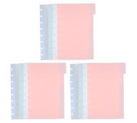 DOITOOL 3 Sets de Séparateurs D'index en Plastique Pp avec Onglets Inscriptibles, Intercalaires Fiables pour Classeur à Anneaux, pour Planner et Organisation Scolaire