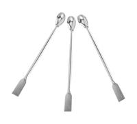 DOITOOL 3pièces Spatules de Laboratoire Inox à Double Extrémité Cuillères Longues Résistantes Chaleur pour Nettoyage Creusets et Dosage Additifs Outils Précis pour Manipulation Sécurisée