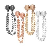 DOITOOL 4 Pièces Pinces Magnétiques Polyvalentes Alliage avec Chaîne pour Ajustement et Ourlet Clips pour Vêtements Pratique pour Pantalons Trop Longs Lot