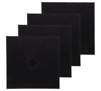 DOITOOL 4 pièces Protège Brûleur Cuisinière Gaz Réutilisable Tapis Protection Plan Travail Anti-huile Noir Résistant Chaleur Facile Nettoyage