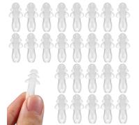 DOITOOL 40 Pièces Bouchons D'oreilles en Silicone Transparents, Protection | Réutilisables, L'eau Conduit Auditif, Lot Multi-usage, pour Natation et Étude