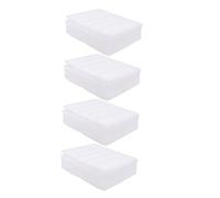 DOITOOL 4pcs Plateaux de Rangement pour Œufs Boîtes de Conservation des Œufs à Couvercle Protection Conservation Fraîcheur Cuisine et Épicerie