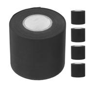 DOITOOL 5 Rouleaux Ruban Adhésif pour Conduit de Climatisation PVC Noir | Étanche et Résistant au Feu, Application Souple, pour Équipement Résidentiel et Commercial, Tuyau Extérieur
