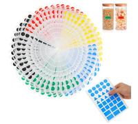 DOITOOL 50 Feuilles Autocollants à Code Couleur Formes Variées pour Organisation, Étiquettes Décoratives en Papier, Adaptées aux Projets Manuels et Contenants Alimentaires
