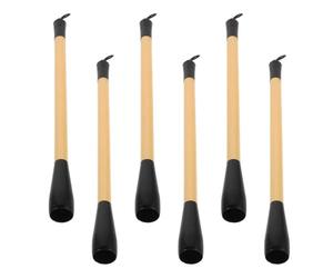 DOITOOL 6 Pièces Manche de Brosse à Calligraphie en Bambou, pour | Léger et Portable, avec Boucle, Design Non Finition, Réparation de Pinceaux, Usage Intérieur