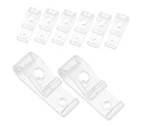 DOITOOL 8 Ensembles Clips de Cordon en Plastique ABS Blanc avec Vis | Installation Discrète et Rapide, Design Transparent, Adapté aux Chaînes à Billes et Surfaces de Fenêtre