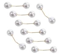 DOITOOL 8 Pièces Broche Épingle de Sûreté Minimaliste Blanche à Billes, Fixation Invisible pour Vêtements Féminins, Protection Anti-exposition pour Chemises et Robes