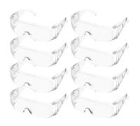 DOITOOL 8 Pièces Lunettes de Laboratoire en Plastique PC Légères Protection les Particules Volantes, Design Ergonomique à Lames, Construction Travail Métallique