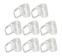 DOITOOL 8 Pièces Poignée de Tirage pour Store Enrouleur, Support Fixe Blanc | Tige de 20mm, Installation Simple, Maintien Stable, Design Pratique pour Usage Quotidien
