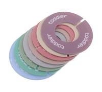 DOITOOL 8 Pièces Séparateurs de Vêtements Bébé en Plastique Rond pour Armoire, 8 Tailles 0-24 Mois, Solution de Tri Précise et Design Gain de Place pour Organisation à Domicile