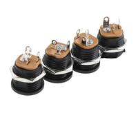 DOITOOL Adaptateur DC 6v Noir pour Balance Numérique Montage Panneau Sécurisé et Trou Rond, 4 Pièces en Plastique et Métal pour Laboratoire ou Commerce