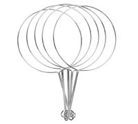 DOITOOL Anneaux en Acier Argenté 5pcs pour Infusion de Thé et Filtre Liquide, Multifonction, Facile à Nettoyer, Accessoire pour Cuisine et Vin