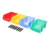 DOITOOL Boîte de Pièces D'entrepôt en Plastique, Lot de Rangement Empilable | Léger, Portable et Réutilisable, pour Garages et Fournitures Créatives, Usage Pratique au Quotidien