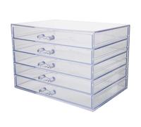 DOITOOL Boîte de Rangement Onglerie Transparente à Organisateur de Outils Manucure et Accessoires Boîte de Stockage pour Vernis Bijoux et Ornements Pratique pour Bureau et Coiffeuse