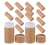 DOITOOL Boîte D'emballage en Papier Kraft 15 Pièces pour Huiles Essentielles 30ml, Boîte Cylindrique Pratique et Facile à Transporter, pour Bâtons de Parfum et Thé