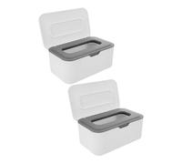 DOITOOL Boîte Distributrice de Lingettes en Pp 2pcs Couvercle Légère et Facile à Utiliser pour Bureaux et Tables à Manger