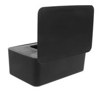 DOITOOL Boîte Distributrice de Lingettes Noire en Plastique avec Mécanisme de Distribution, Résistante aux Taches, Cuisine et Voiture, Design Moderne et Minimaliste
