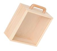 DOITOOL Boîte en Bois Couvercle Transparent Coffret de Rangement Multifonctionnel Compact Boîte à Bijoux Décorative pour Bureau et Maison Légère et Pratique Rangement Élégant
