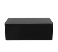 DOITOOL Boîte Métallique Construction Robuste et Portable Rectangulaire Noire avec Couvercle pour Gestion Quotidienne de Monnaie en Entreprise Domicile