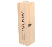 DOITOOL Boîte Poignée Portable en Bois Vintage Boîte de Rangement Solide Style Élégant pour Bouteille de Vin Rouge pour Offrir en
