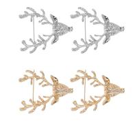 DOITOOL Broche Cerf en Alliage Élégante et Légère pour Femmes, Épingle de Sûreté Décorative 4pcs, Accessoire Mode pour Dress-up et Anniversaire