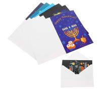 DOITOOL Cartes de Vœux 1 Set en Papier Design Unique Chic Enveloppes pour Fête de Hanoukka pour Célébrations et Invitations