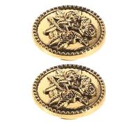 DOITOOL Clips pour Boutons de Chemise Vintage en Alliage Or, Caches-Boutons Résistants à l'usure, Accessoires Élégants pour Manches, 2pcs pour Hommes et Femmes Lors D'occasions Sociales