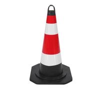 DOITOOL Cône de Signalisation Plastique Résistant aux Intempéries avec Base Stable et Bandes Réfléchissantes pour Chantier Circulation et Parking