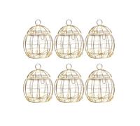 DOITOOL Contenant Dragées Mariage de Cage Oiseaux en Fer-blanc Doré, Lot de 12 Boîtes Creuses pour Fêtes et Présents