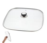 DOITOOL Couvercle carré en verre pour poêles à griller,Couvercle de rechange avec poignée,30 cm, supérieur en verre pour poêles,Universel,Tous les ustensiles de cuisine
