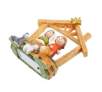 DOITOOL Crèche Lumineuse Crèche de Noël Lumineuse Figurine de Jésus Résine sans Batterie Décoration de Noël pour Maison et Bureau