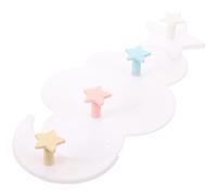 DOITOOL Crochets Suspendus Muraux en Bois de Nuage, Patère sans Perçage pour Chapeaux et Paquet, Décoration Adorable pour Vitrine ou Chambre D'garçon et Filles