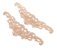 DOITOOL Décalcomanies en Bois Non Peintes 2pcs pour Meubles et Portes, Décor Créatif Kaki, Compactes et Résistantes, Applique Décorative pour Ameublement Maison